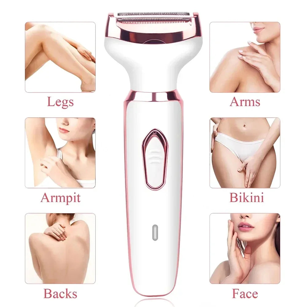 4 In 1 Electric Lady Shaver for Shaver Lady Shaver Body Hair Trimmer for Armpit Bikini Arm Leg Face Mustache Portable Painless