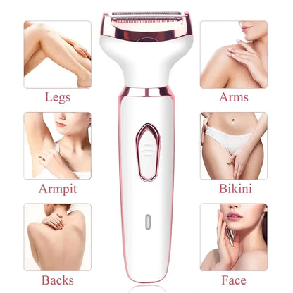 4 In 1 Electric Lady Shaver for Shaver Lady Shaver Body Hair Trimmer for Armpit Bikini Arm Leg Face Mustache Portable Painless